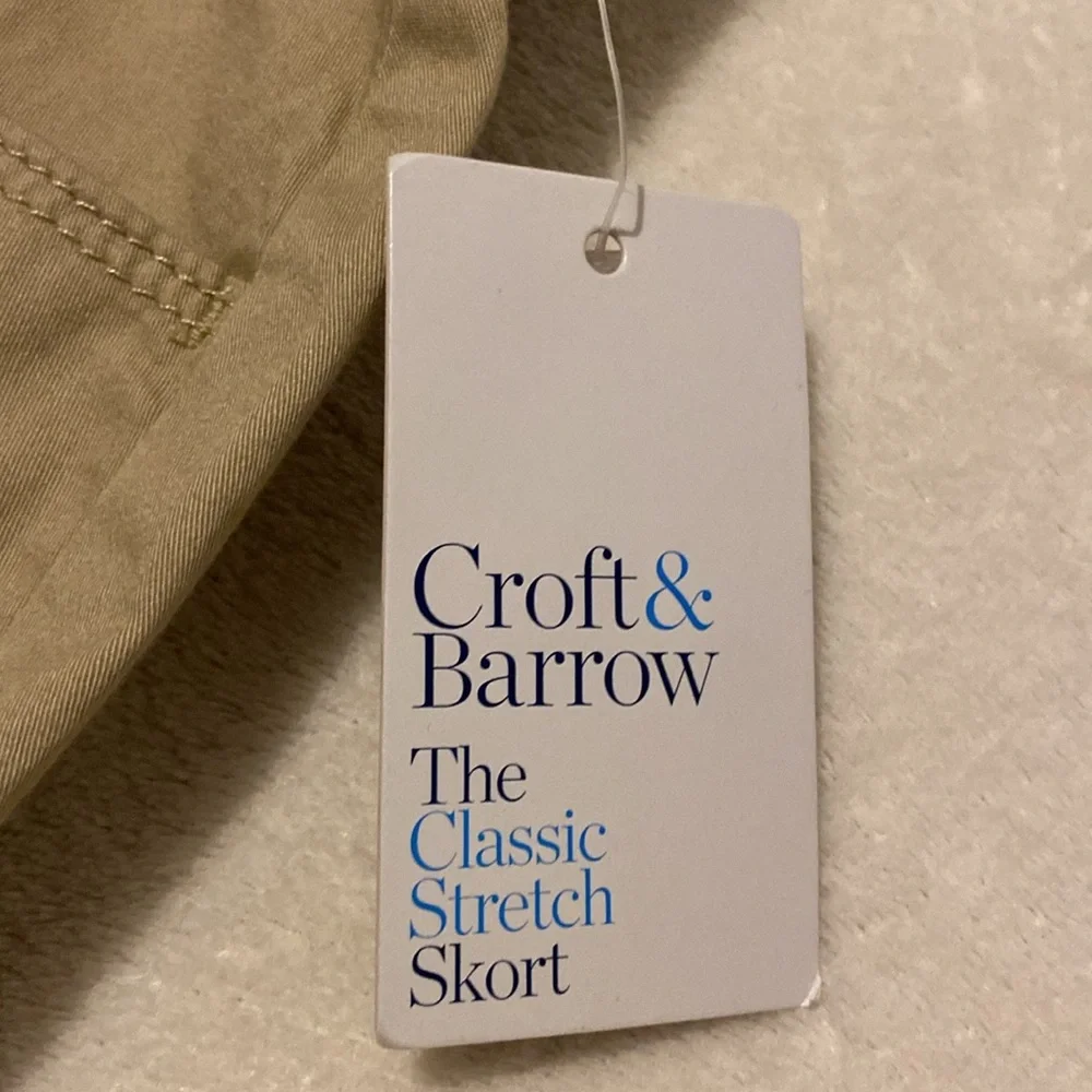 CROFT & BARROW Stretch Skort. Midrise NWT Sz 8 - Picture 6 of 12